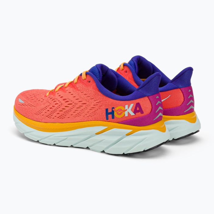 Кросівки для бігу жіночі HOKA Clifton 8 помаранчеві 1119394-FBLN 3