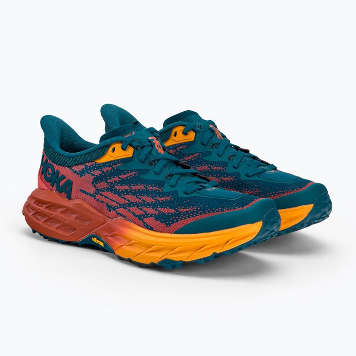 Кросівки для бігу жіночі HOKA Speedgoat 5 блакитно-помаранчеві 1123158-BCCML 4