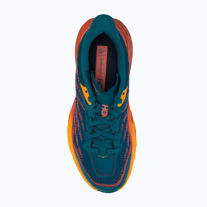 Кросівки для бігу жіночі HOKA Speedgoat 5 блакитно-помаранчеві 1123158-BCCML 6