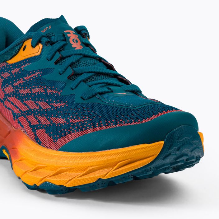 Кросівки для бігу жіночі HOKA Speedgoat 5 блакитно-помаранчеві 1123158-BCCML 8