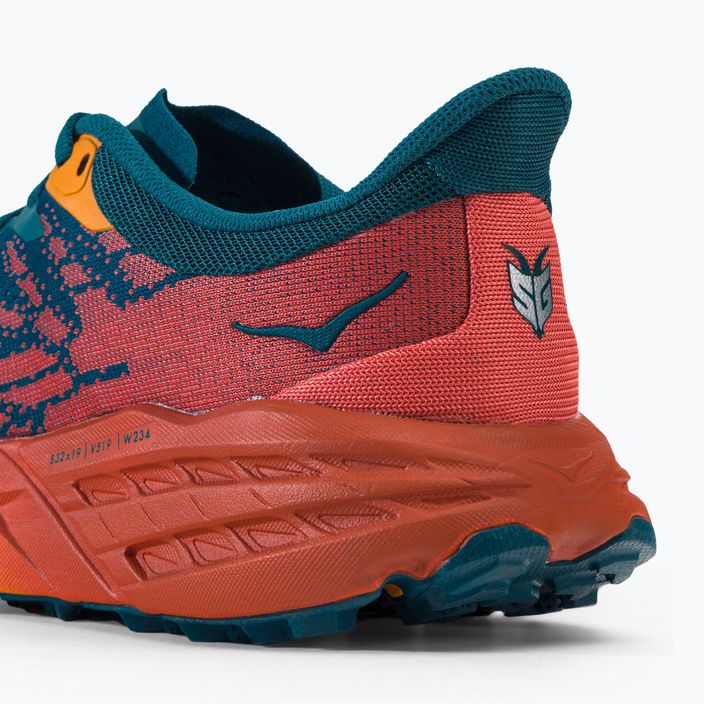 Кросівки для бігу жіночі HOKA Speedgoat 5 блакитно-помаранчеві 1123158-BCCML 10