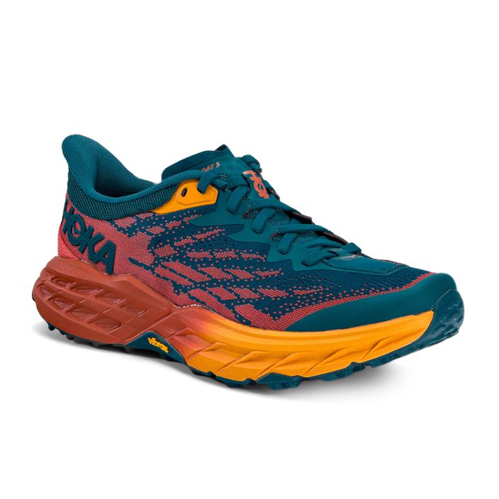 Кросівки для бігу жіночі HOKA Speedgoat 5 блакитно-помаранчеві 1123158-BCCML 14