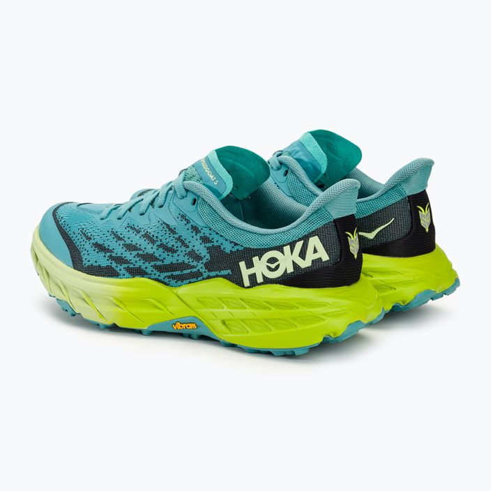 Кросівки для бігу жіночі HOKA Speedgoat 5 coastal shade/green glow 3