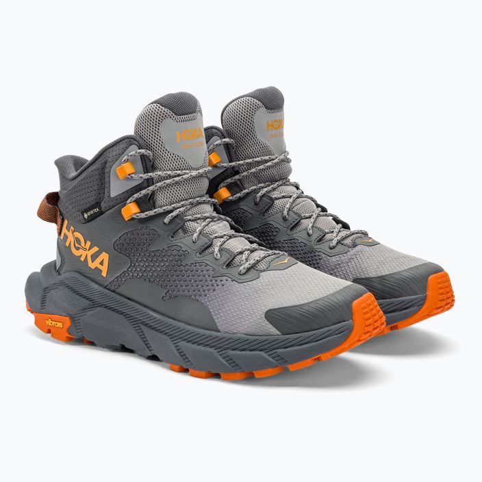 Чоловічі трекінгові черевики HOKA Trail Code GTX каслрок/хурма помаранчеві 4