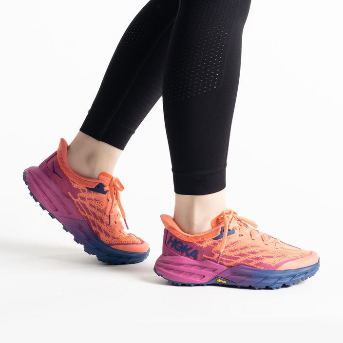 Кросівки для бігу жіночі HOKA Speedgoat 5 помаранчеві 1123158-FFCM 3
