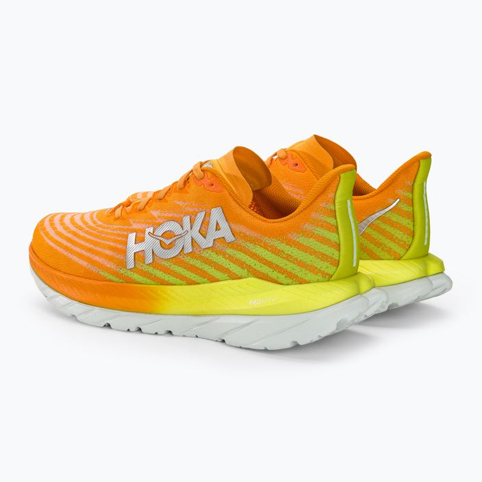 Кросівки для бігу чоловічі HOKA Mach 5 radiant yellow orange 3