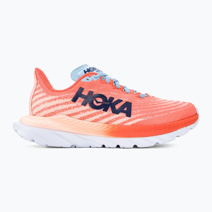 Кросівки для бігу жіночі HOKA Mach 5 camellia/peach perfait 2