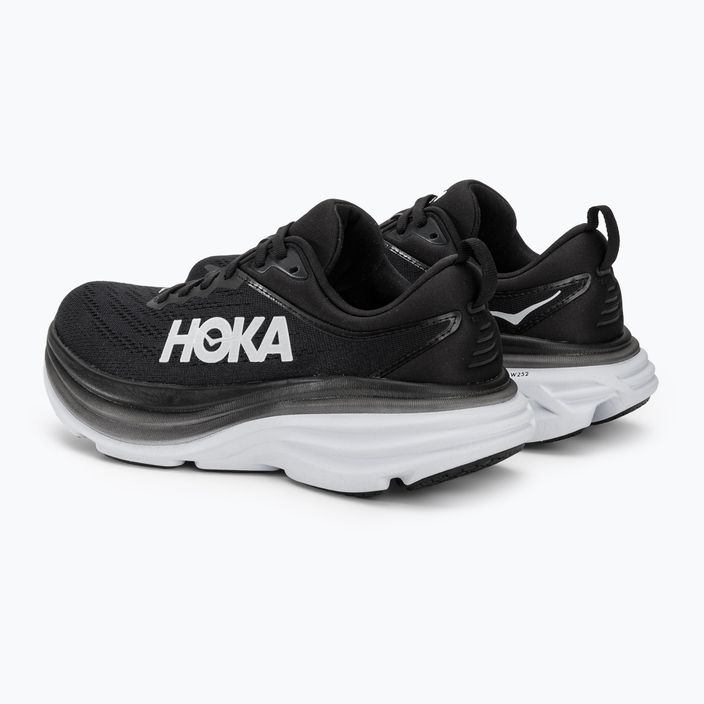Кросівкі для бігу жіночі HOKA Bondi 8 black/white 3