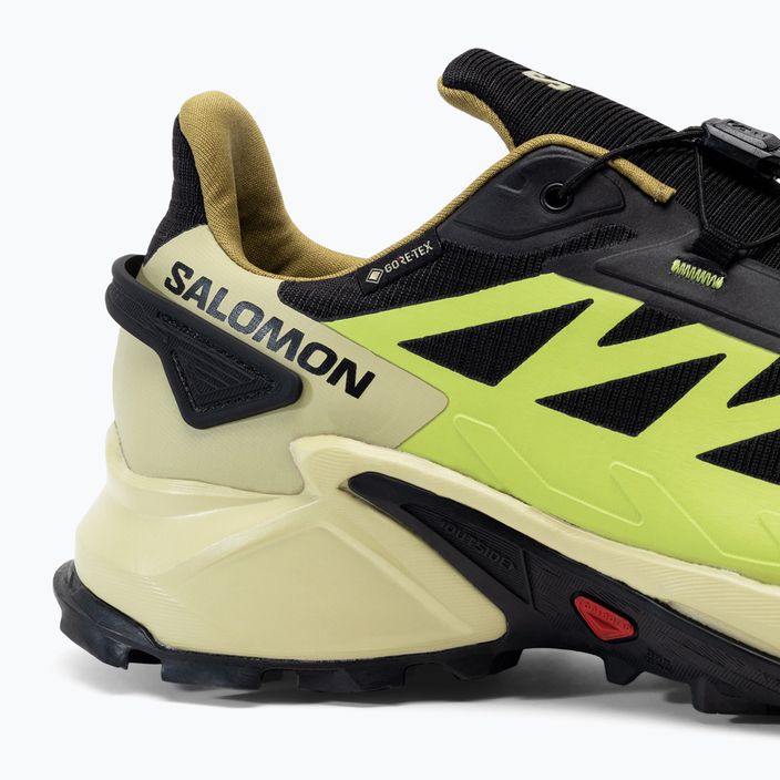 Кросівки для бігу чоловічі Salomon Supercross 4 GTX чорно-зелені L41731700 10