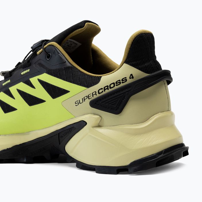 Кросівки для бігу чоловічі Salomon Supercross 4 GTX чорно-зелені L41731700 11