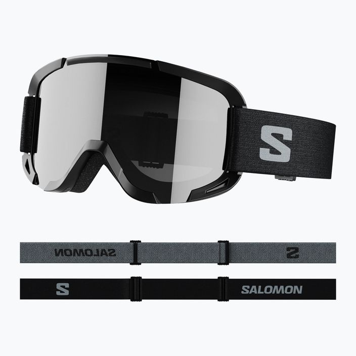Дитячий гірськолижний шолом Salomon Player Combo + Goggles XV Jr black&tie/black silver 8