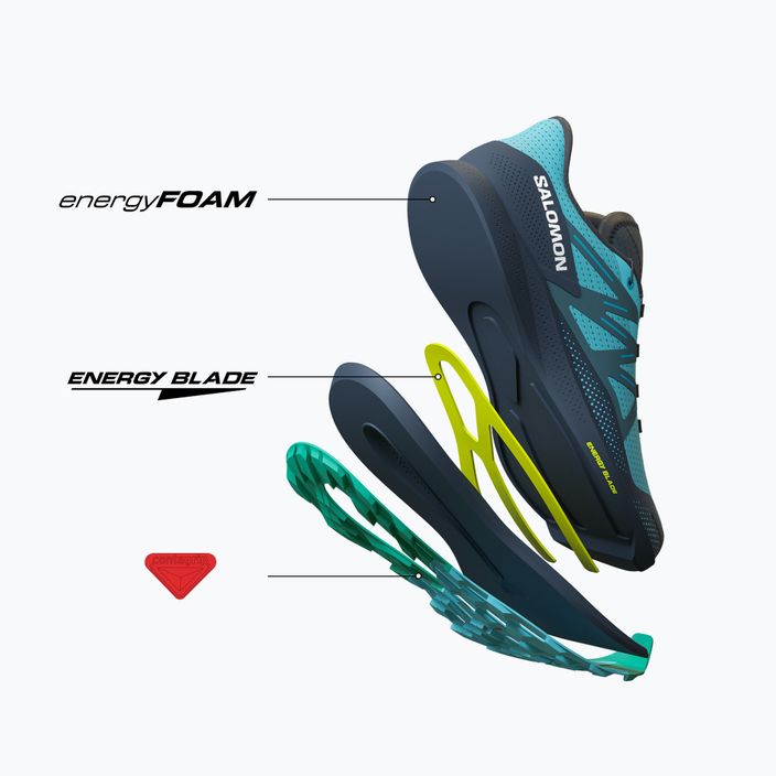 Кросівки для бігу чоловічі Salomon Pulsar Trail black/china blue/arctic ice 17