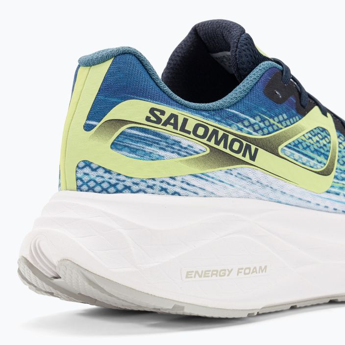 Кросівки для бігу чоловічі Salomon Aero Glide blue ashes/dark sapphire/sunny lime 9