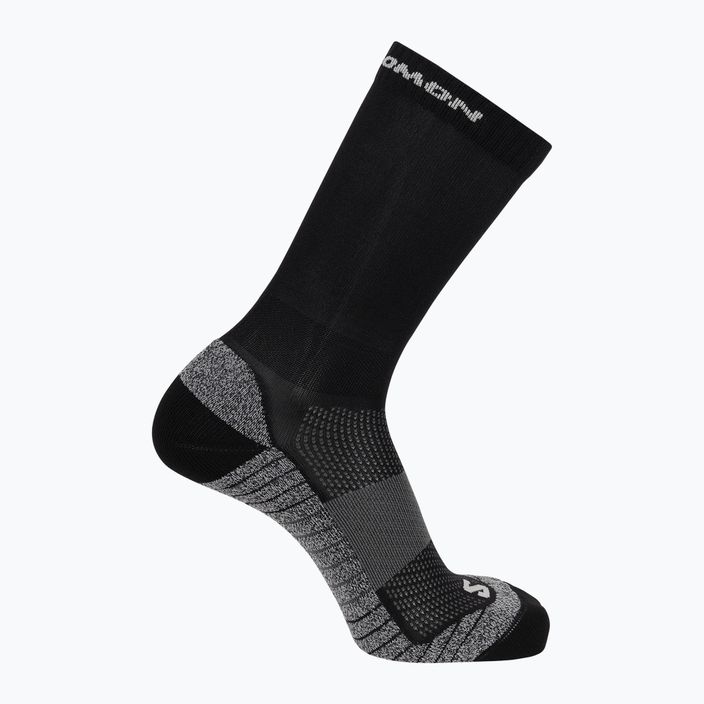 Шкарпетки для бігу Salomon Aero Crew black/ebony/pearl blue 2