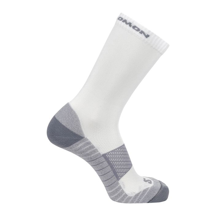 Шкарпетки для бігу Salomon Aero Crew white/quarry/quiet shade 2
