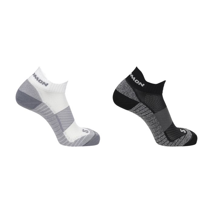 Шкарпетки для бігу Salomon Aero Ankle 2 пари black/white 2