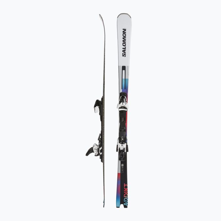 Гірські лижі Salomon Addikt + Z12 GW білий/чорний/пастельний неоновий синій 2
