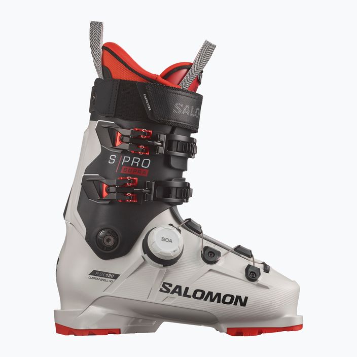 Чоловічі гірськолижні черевики Salomon S Pro Supra Boa 120 сіра аврора/чорний/червоний 6