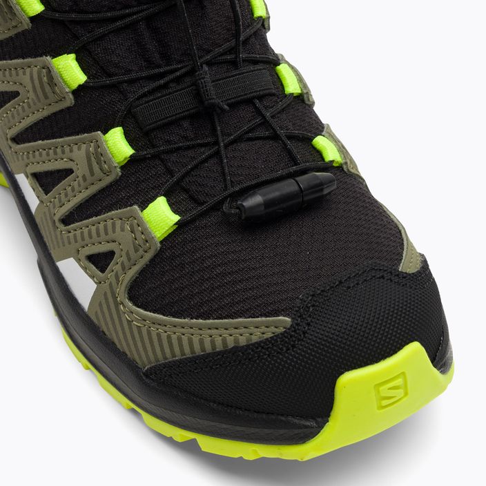 Взуття трекінгове жіноче Salomon Xa Pro V8 Mid CSWP black/deep lichen green/y 7