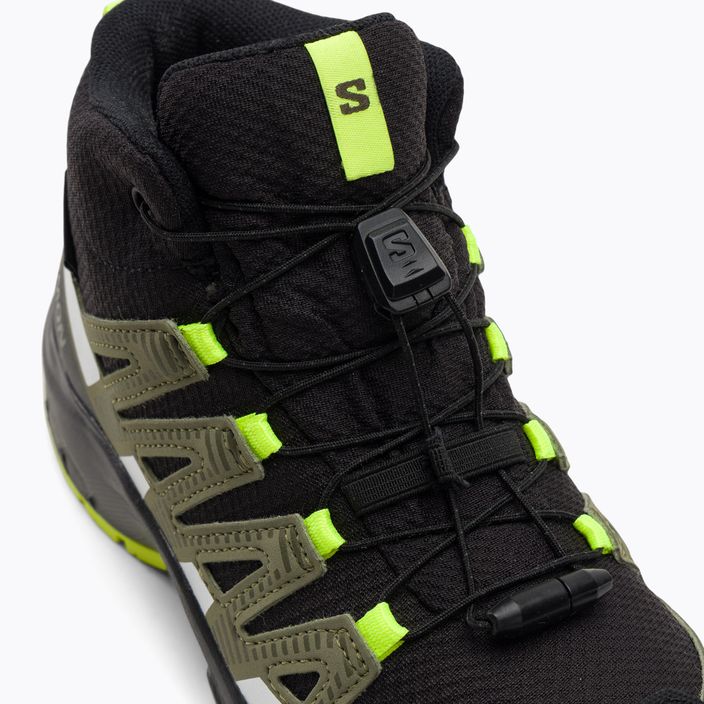 Взуття трекінгове жіноче Salomon Xa Pro V8 Mid CSWP black/deep lichen green/y 8