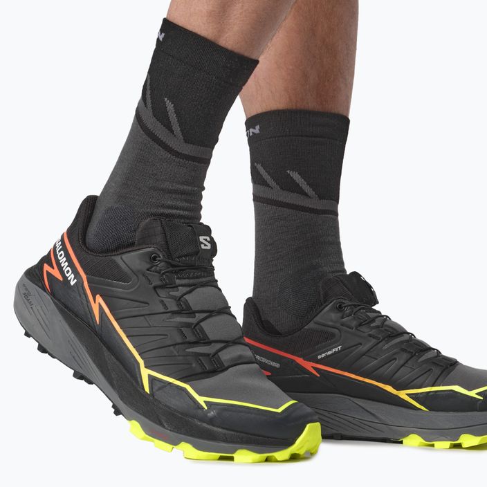 Кросівки для бігу чоловічі Salomon Thundercross black/quiet shade/fiery coral 3