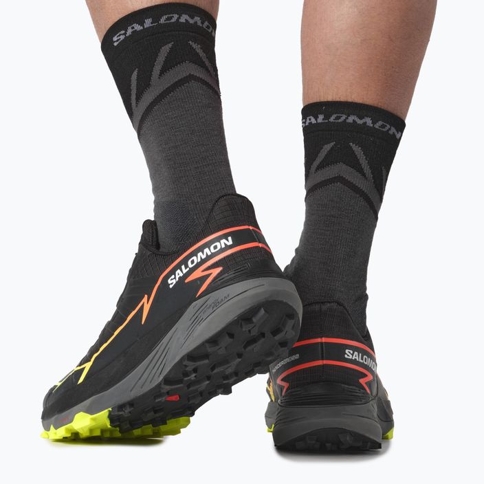 Кросівки для бігу чоловічі Salomon Thundercross black/quiet shade/fiery coral 4