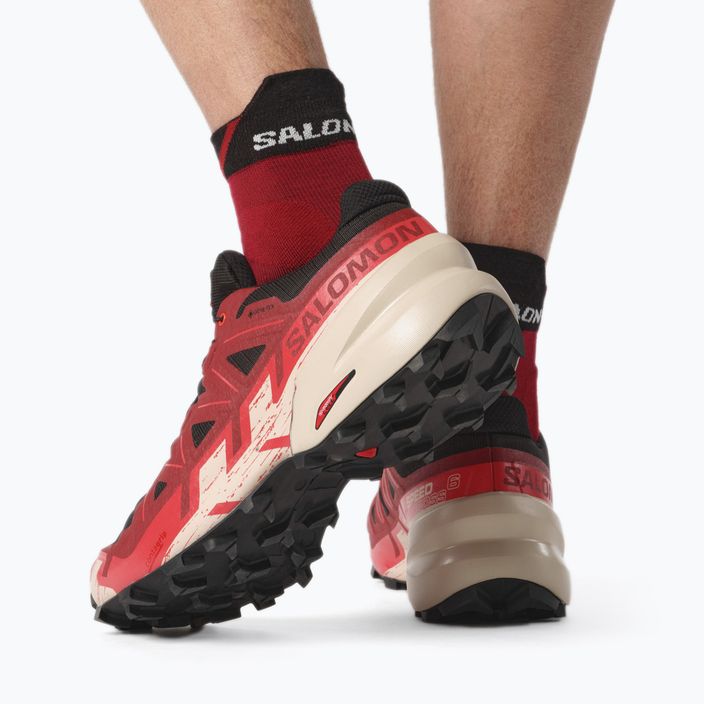 Кросівки для бігу чоловічі Salomon Speedcross 6 GTX black/red dahlia/poppy red 3
