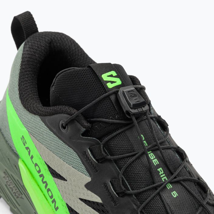 Кросівки для бігу чоловічі Salomon Sense Ride 5 black/laurel wreath/green gecko 12