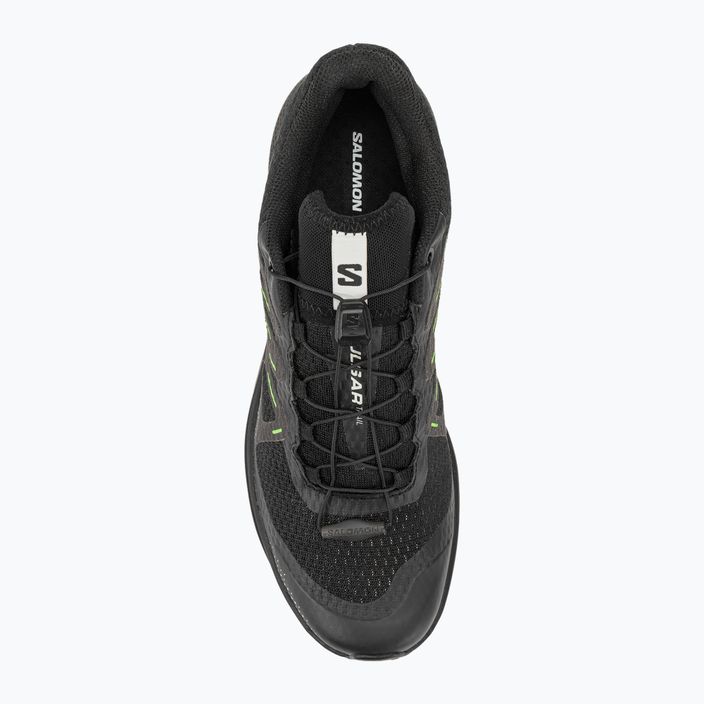 Кросівки для бігу чоловічі Salomon Pulsar Trail black/black/green gecko 6