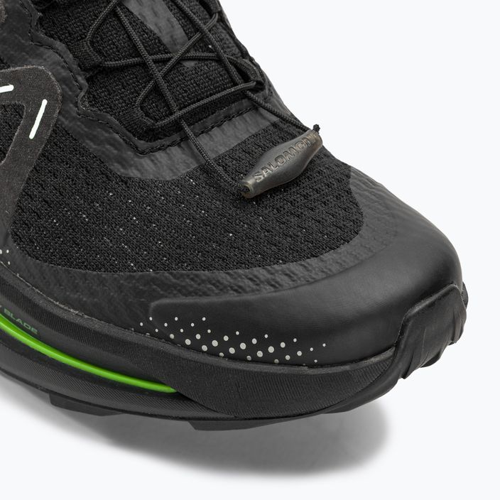 Кросівки для бігу чоловічі Salomon Pulsar Trail black/black/green gecko 7
