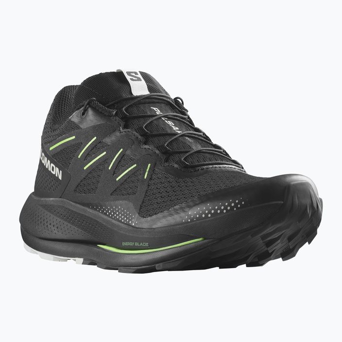 Кросівки для бігу чоловічі Salomon Pulsar Trail black/black/green gecko 11