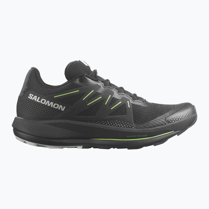 Кросівки для бігу чоловічі Salomon Pulsar Trail black/black/green gecko 12