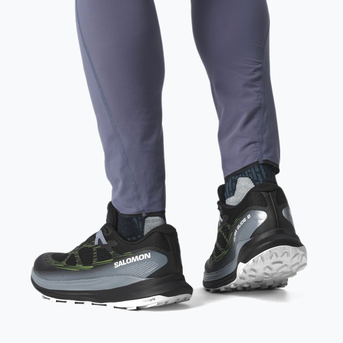 Кросівки для бігу чоловічі Salomon Ultra Glide 2 black/flint stone/green gecko 18