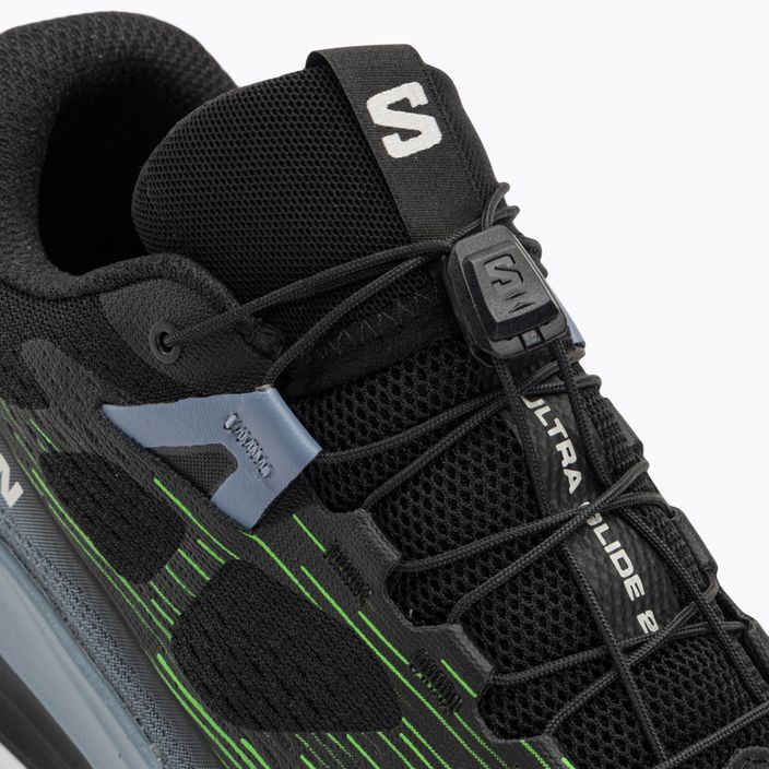 Кросівки для бігу чоловічі Salomon Ultra Glide 2 black/flint stone/green gecko 8