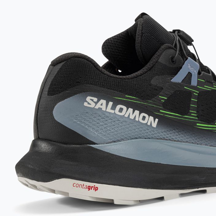 Кросівки для бігу чоловічі Salomon Ultra Glide 2 black/flint stone/green gecko 9