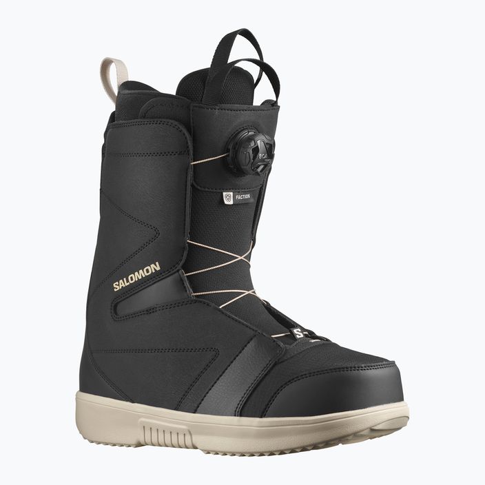 Чоловічі сноубордичні черевики Salomon Faction Boa чорні/чорні/дощовий день 6