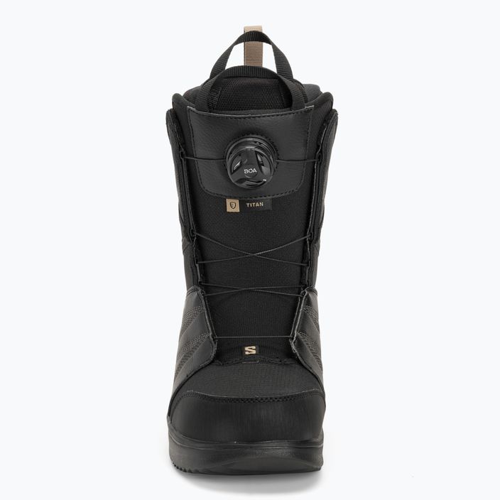 Чоловічі сноубордичні черевики Salomon Titan Boa чорні/чорні/смажений кеш'ю 3