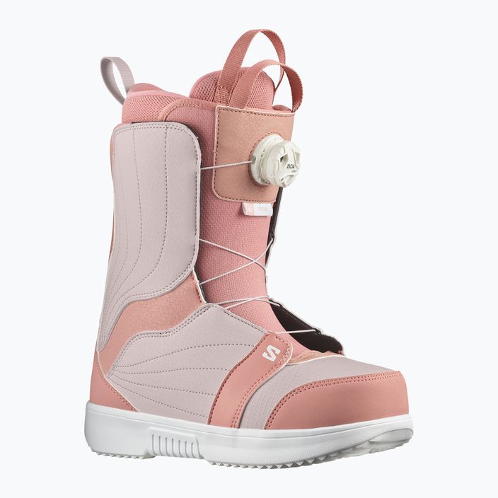 Жіночі сноубордичні черевики Salomon Pearl Boa попелястий рожевий/бузковий попелястий/білий 6