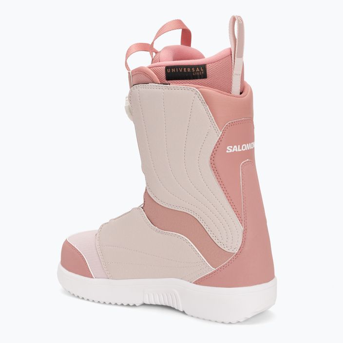 Жіночі сноубордичні черевики Salomon Pearl Boa попелястий рожевий/бузковий попелястий/білий 2