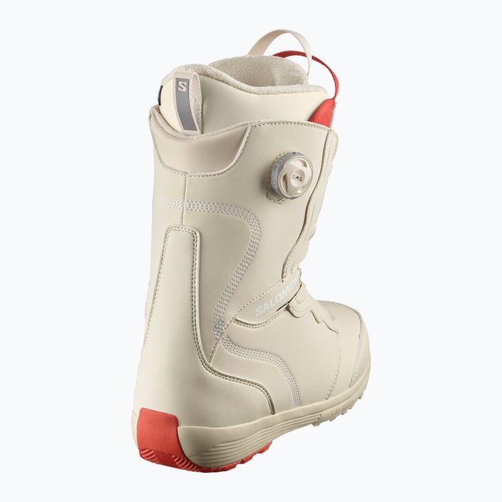 Жіночі сноубордичні черевики Salomon Ivy Boa SJ Boa вибілений пісок/мигдальне молоко/аврора червоний 7