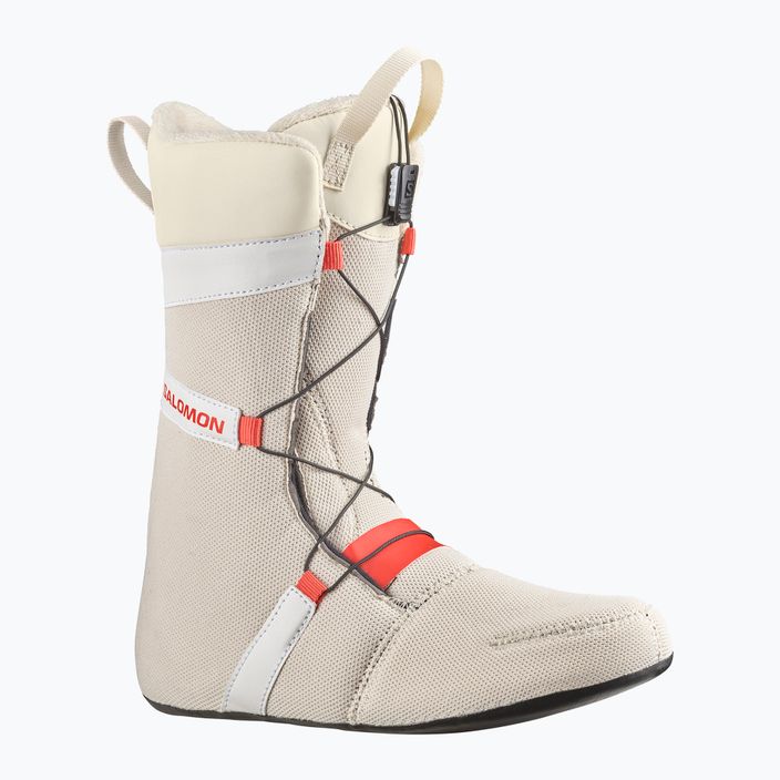 Жіночі сноубордичні черевики Salomon Ivy Boa SJ Boa вибілений пісок/мигдальне молоко/аврора червоний 9