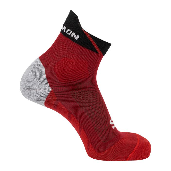 Шкарпетки для бігу Salomon Speedcross Ankle червоні жоржини/чорні/макові 2
