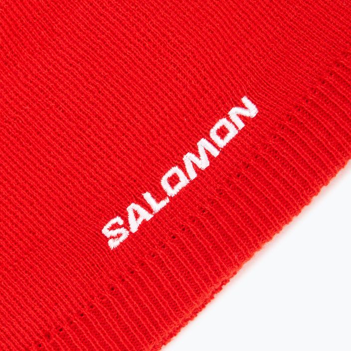 Шапка Salomon Beanie fiery red 3