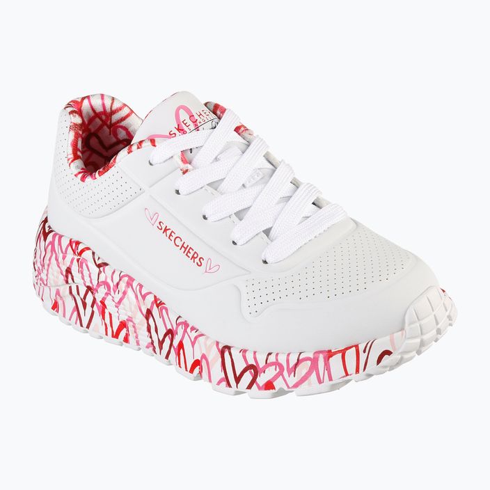 Дитячі туфлі SKECHERS Uno Lite Lovely Luv білі/червоні/рожеві 11