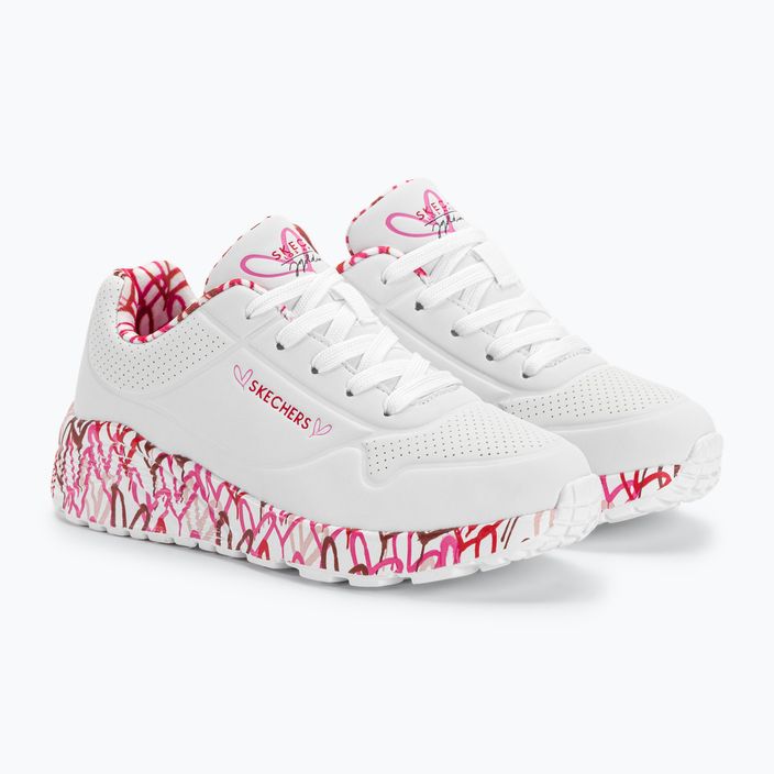 Дитячі туфлі SKECHERS Uno Lite Lovely Luv білі/червоні/рожеві 4