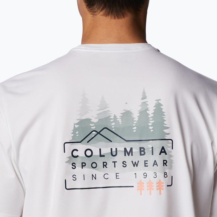 Футболка трекінгова чоловіча Columbia Legend Trail white/csc washed pines graphic 5