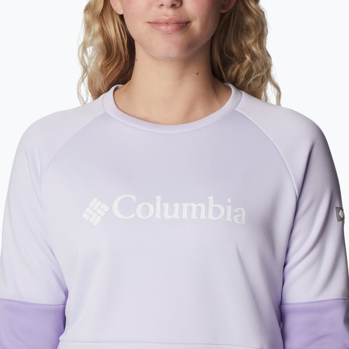 Кофта трекінгова жіноча Columbia Windgates Crew purple tint/frosted purple 5