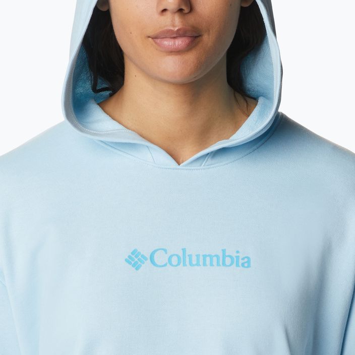 Кофта трекінгова жіноча Columbia Logo III French Terry spring blue 4