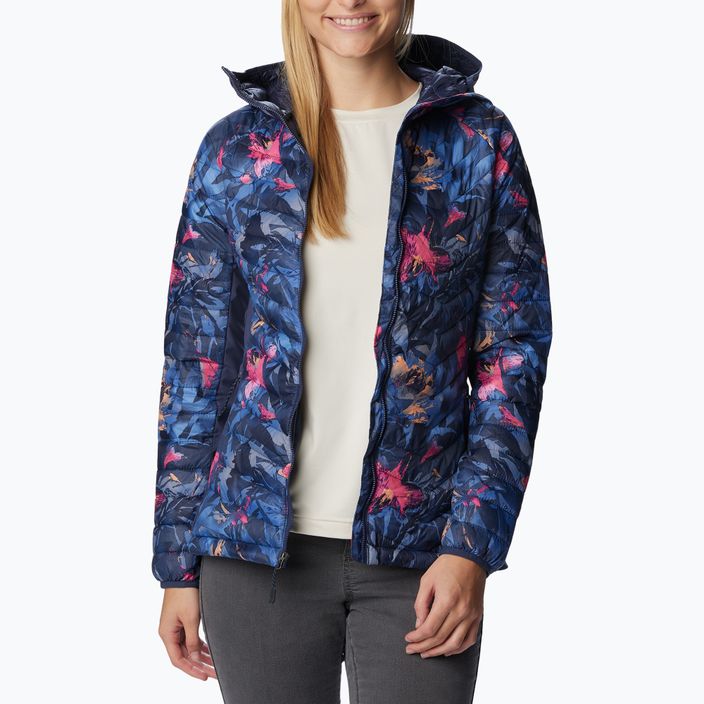 Куртка гібридна жіноча Columbia Powder Pass Hooded nocturnal floriculture print 3