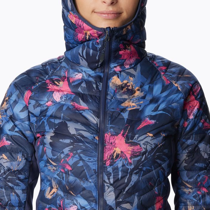 Куртка гібридна жіноча Columbia Powder Pass Hooded nocturnal floriculture print 6